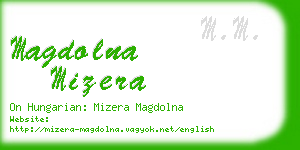 magdolna mizera business card